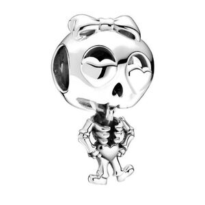 🎆Linx  Sterling Silver Girly Skeleton Bracelet Charm